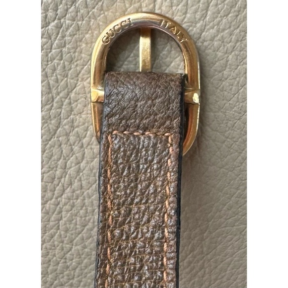 Authenticated Vintage Gucci Ophidia Web Monogram Canvas Leather Shoulder Bag - Picture 13 of 16